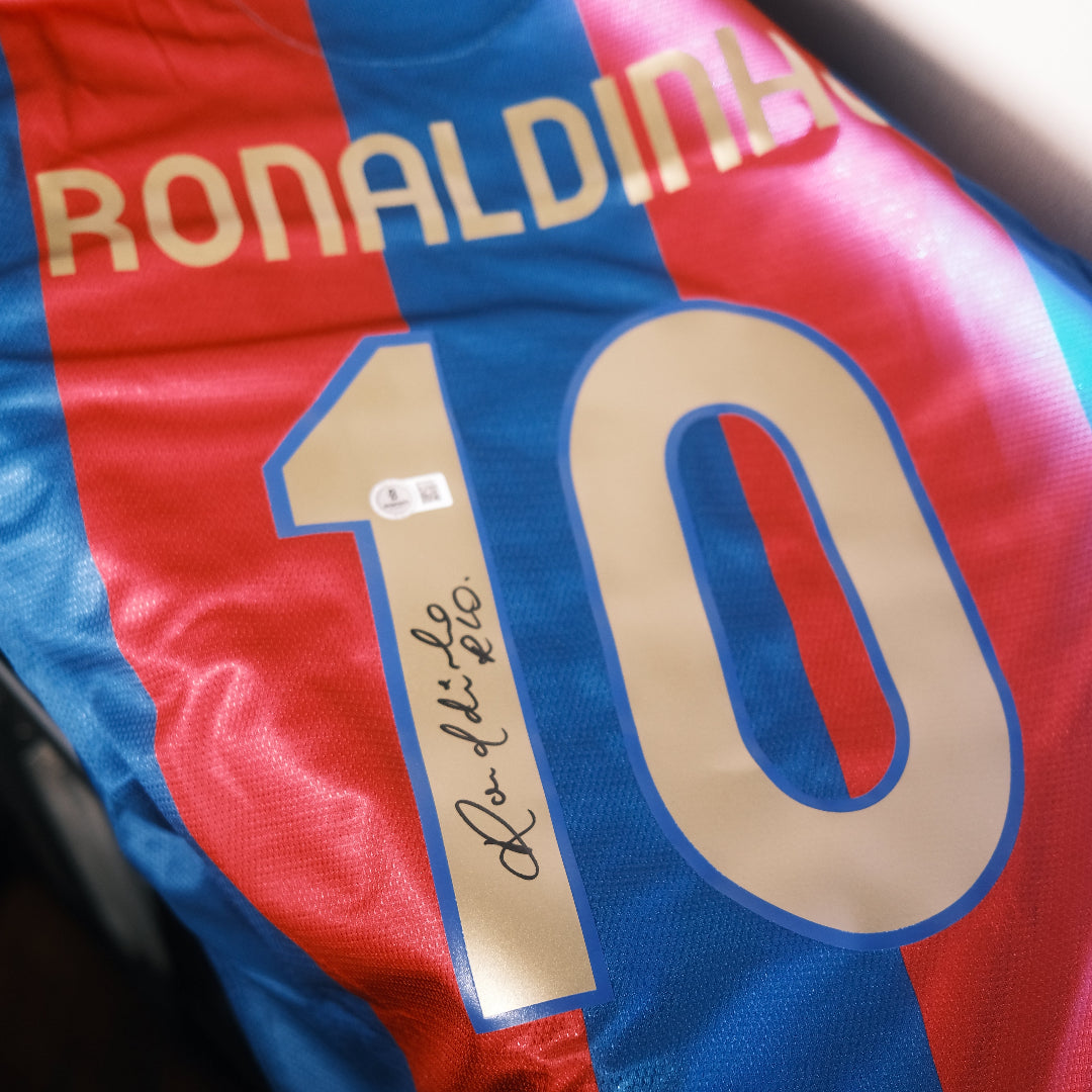 Ronaldinho Barcelona Autographed Jersey