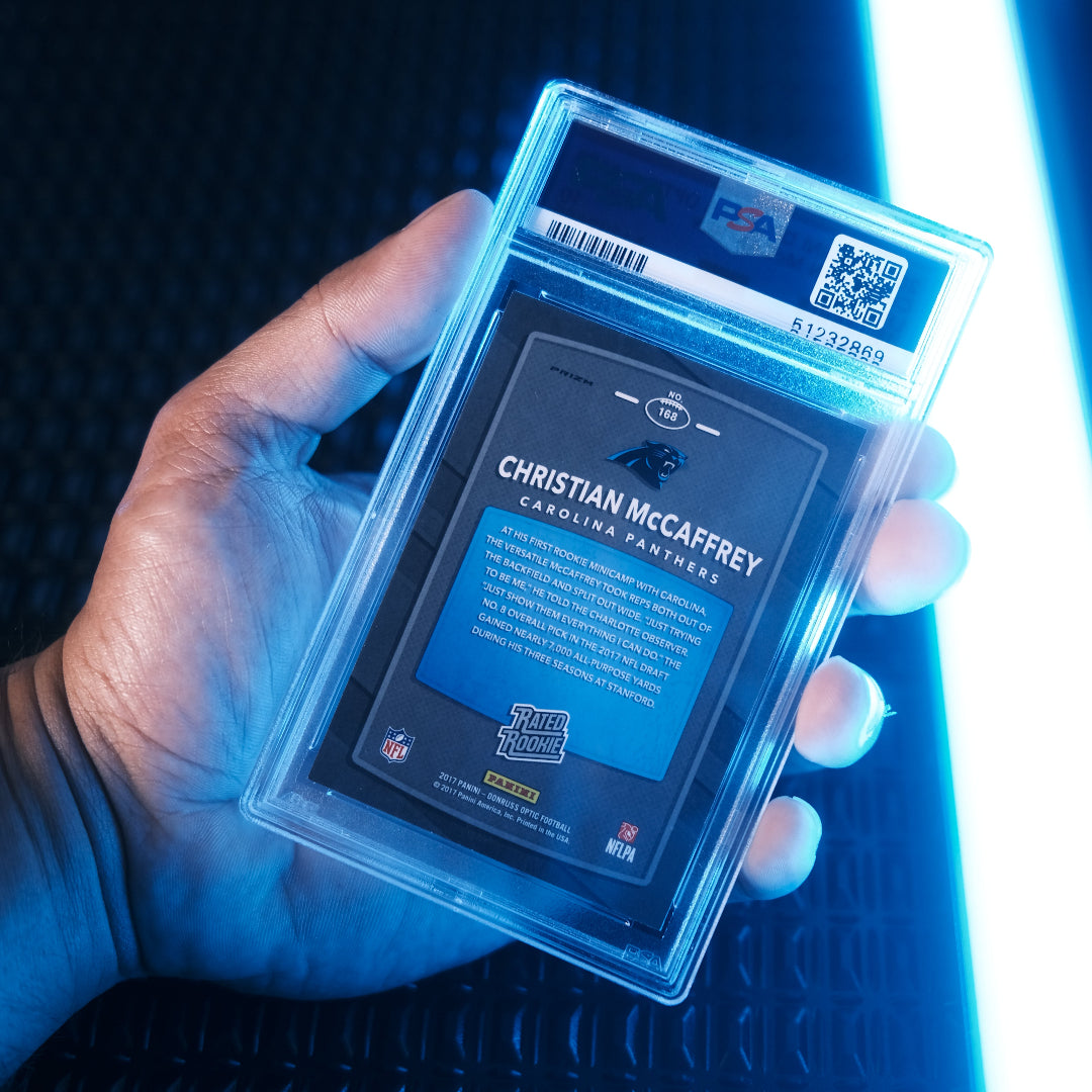 Christian McCaffrey Rated Rookie #168 Lime Parallel