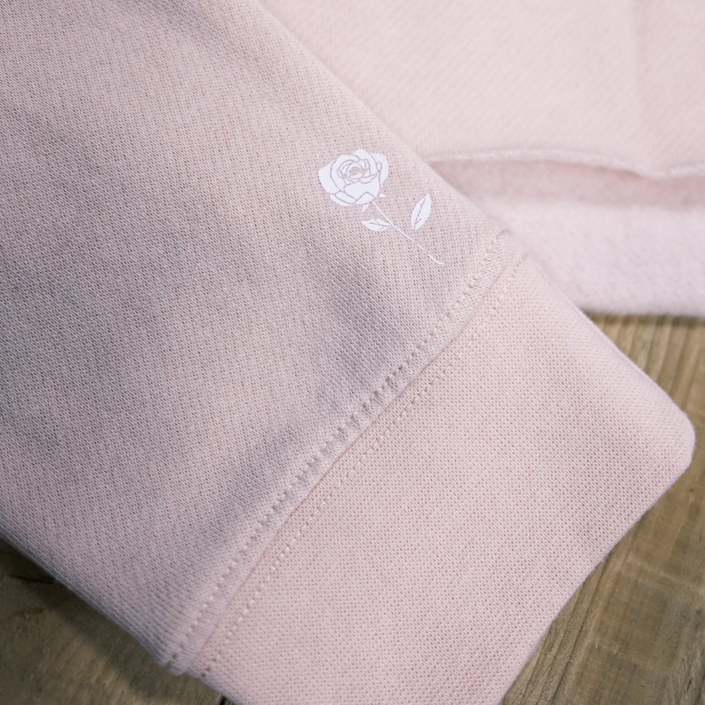 White Rose Crop Hoodie