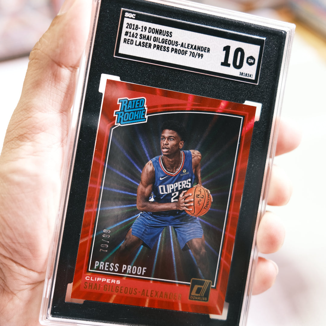 Shai Gilgeous-Alexander Red Laser Press Proof Rookie Card #162