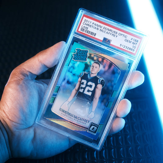 Christian McCaffrey Rated Rookie #168 Lime Parallel